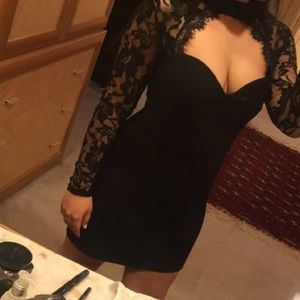 Black lace dress